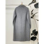 Gray Double Breasted Slimming Woolen Coat Outerwear - Image 6