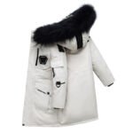 Children's Down Jacket Boys' Mid-length Thickening Plus Size Fur Collar Coat - Image 9