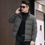 White Duck Down Business Casual Thickening Warm-keeping And Cold-proof Stand Collar Coat - Image 2