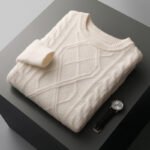 Men's Pullover Twist Round Neck Base Knitwear Loose-fitting Oversized Sweater - Image 5