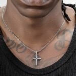 S925 Pure Silver Cross Pendant For Men, Vintage, Trendy, Personalized Necklace