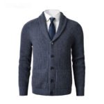 Business Casual Knitted Wool Cardigan For Men