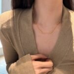 Women's Sterling Silver Cylindrical Spacer Necklace