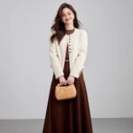 High Sense Short Temperamental Crew Neck Coat Women - Image 3