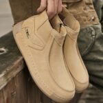 Autumn Side Zipper Vgenuine Leather Non-slip Work Shoes - Image 4