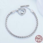 Original Niche S925 Sterling Silver Heart-shaped Base Bracelet - Image 6