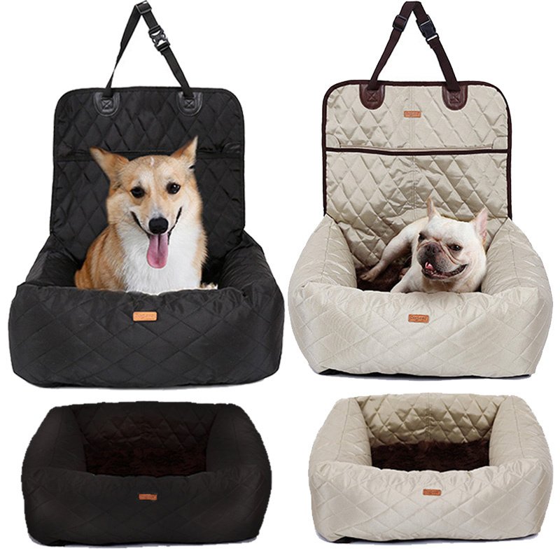 0baf3454-46f4-4d00-82f6-a4e47b199d28-1.jpg 2 In 1 Pet Dog Carrier Folding Car Seat Pad Thickened Multi-purpose Pet Bed Dog Car Mattress Pets Supplies - Image 1