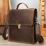 Men's Vertical Design Square Large Capacity Shoulder Messenger Bag
