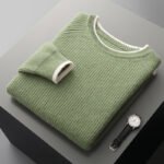 New Round Neck Double-strand Thickened Sweater For Men - Image 3