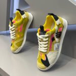 Fashion Soft Bottom Low-top Fabric Leather Stitching Breathable Personality Casual Shoes - Image 5