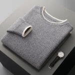 New Round Neck Double-strand Thickened Sweater For Men - Image 2