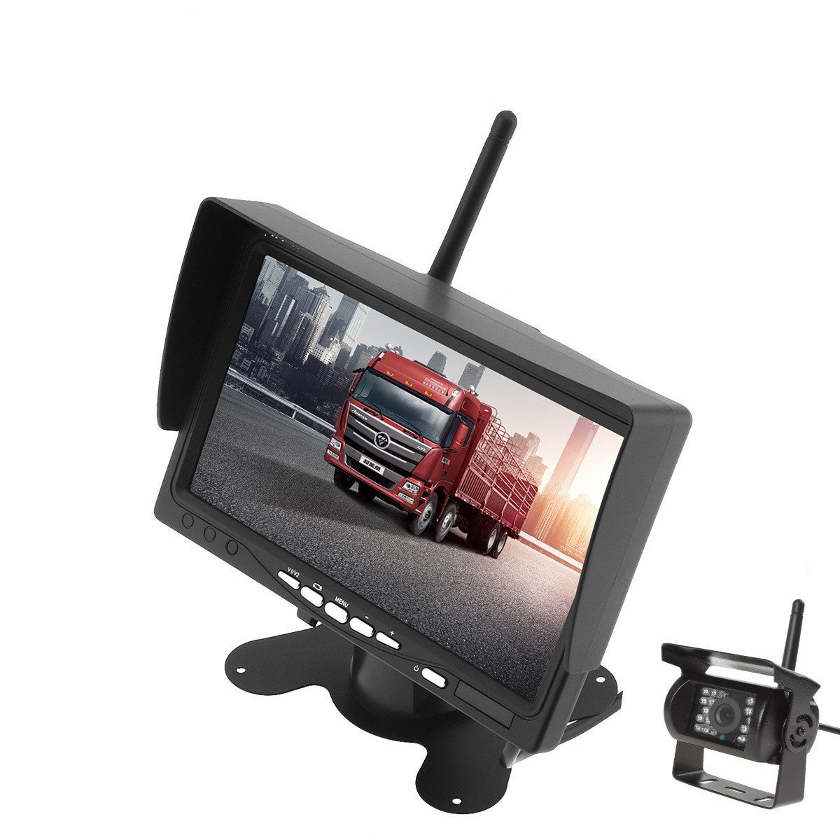 114215222125-2.jpg Forklift Truck Harvester 7 Inch Car Wireless Reversing Video Display Camera - Image 1
