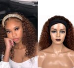 Human Hair Jerry Curly Headband Wigs - Image 2