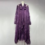 Hollow Jacquard Sling Lace See-through Loose Ribbon Elegant Dress - Image 7