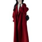Women's Lace-up Long Elegant Woolen Coat - Image 5