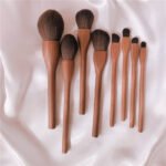 Wood Handle Makeup Brush Set Blush Brush Set Eye Eyeliner Powder Foundation Make Up Brushes Set - Image 3