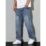Men's Casual Straight-leg Loose Long Jeans - Image 5