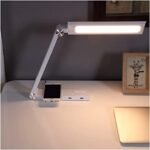 LED Wireless Charging Long Arm Desk Lamp Dimming Table Lamp Aluminum Alloy Folding Long Life Reading Light Multiple Color Modes - Image 2