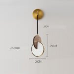 Long-line Light Atmosphere Walnut Solid Wood Chandelier - Image 3