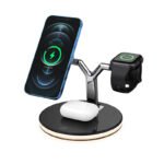 3 In 1 Magnetic Wireless Charger Stand Watch 15W Fast Charging Dock Station For Earbuds Pro - Image 2