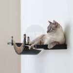 Cat Suspension Bridge Rope Ladder Hemp Rope Soft Ladder Wooden Bridge Solid Wood Cat Wall Climbing Frame Pet Furniture Cat Bridge Wall Hanging Type Plus Accessories - Image 2