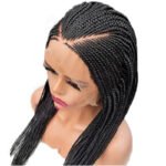 13x6 Braided Wigs Synthetic Lace Front Wig Blac - Image 2