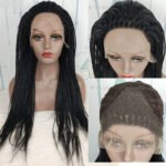 13x6 Braided Wigs Synthetic Lace Front Wig Blac - Image 10