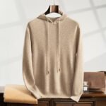 Fall Winter Men Hooded Cashmere Sweater - Image 5