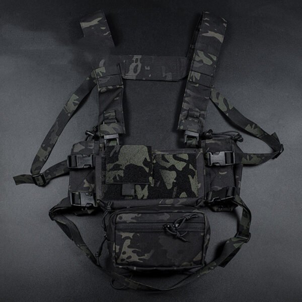 Built-in Quick Pull Sleeve MK4 Tactical Multi-function Expansion Mount Breathable Quick Release Camouflage Chest Hanging Vest