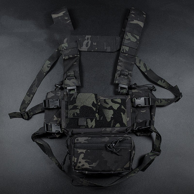 18547261-dff3-4c0a-bd1c-9aa2050f59be-2.jpg Built-in Quick Pull Sleeve MK4 Tactical Multi-function Expansion Mount Breathable Quick Release Camouflage Chest Hanging Vest - Image 1
