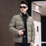 White Duck Down Business Casual Thickening Warm-keeping And Cold-proof Stand Collar Coat