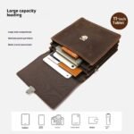 Men's Vertical Design Square Large Capacity Shoulder Messenger Bag - Image 5