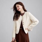High Sense Short Temperamental Crew Neck Coat Women - Image 2