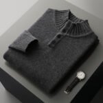 Thickened Four-button Half-collar Wool Sweater Men - Image 7