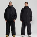 Loose Windproof Waterproof And Breathable Tooling Ski Suit - Image 10