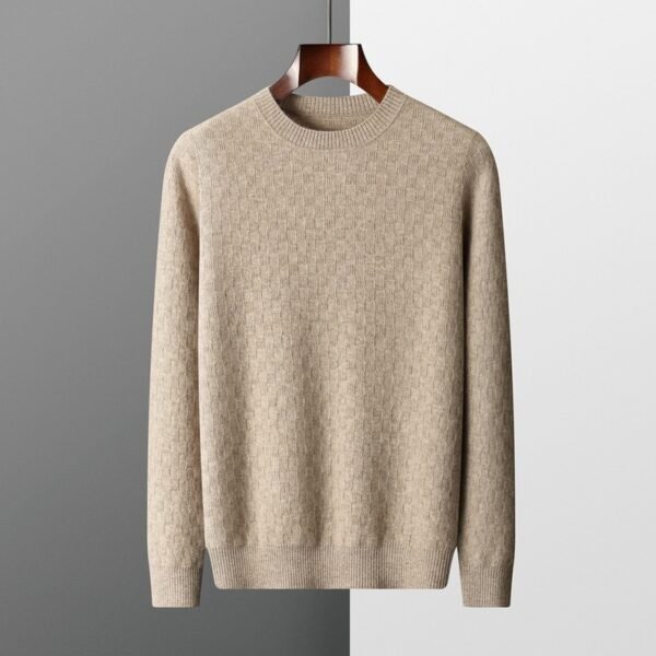 Round Neck Thickened Business Casual Cashmere Fall Winter Men Bottoming Knitted Sweater
