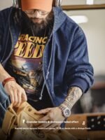 Tooling American Retro Washed Denim Jacket - Image 2