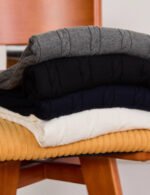 Cotton Round Neck Long Sleeves Bottoming Sweater - Image 5