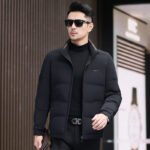 White Duck Down Business Casual Thickening Warm-keeping And Cold-proof Stand Collar Coat - Image 3