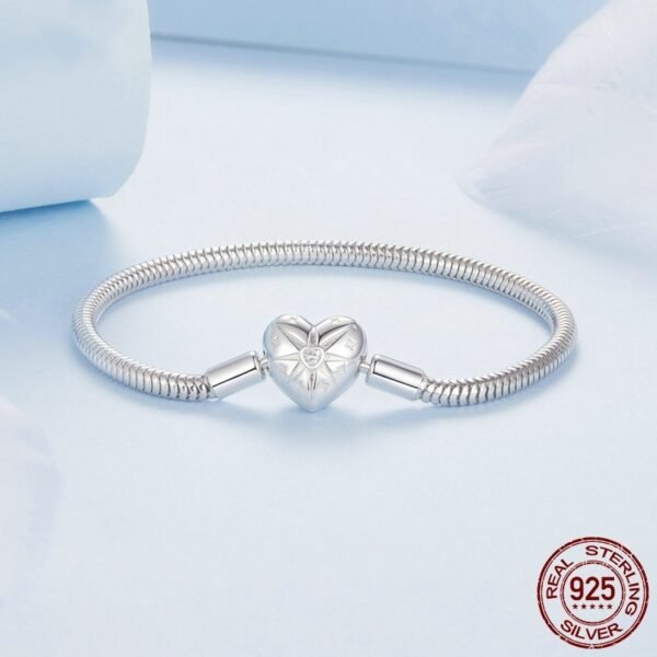 Mang Heart Diy Basic Snake Bone Bracelet S925 Sterling Silver Bracelet
