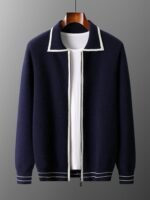 Men's Lightly Mature Cardigan Coat Woolen Sweater - Image 2