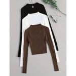 Layer 3pcs Set Stand Collar Ribbed Base Layer - Image 5