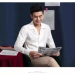 Cuban Collar Shirt Men's Business Casual Long Sleeve Shirt - Image 3