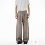Striped Texture Casual Pants Old Money Style Suit Pants