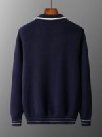 Men's Lightly Mature Cardigan Coat Woolen Sweater - Image 5