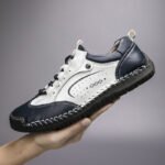 University Style Good-looking Outer Wear Handmade Stitching Casual Leather Shoes - Image 5