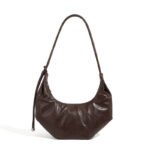 Crossbody Croissant Leather Shoulder Underarm Bag - Image 7
