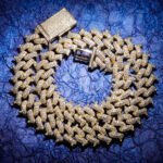 Men's Hip Hop Thorn Copper Full Diamond Cuban Link Chain - Image 2