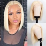613 Blonde Bob Wig Short Straight Human Hair Wigs For Women - Image 10