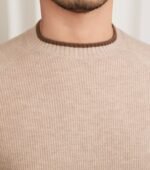 Autumn And Winter Warm 100 Wool Slim Fit Pullover Round Neck Knitted Sweater - Image 5